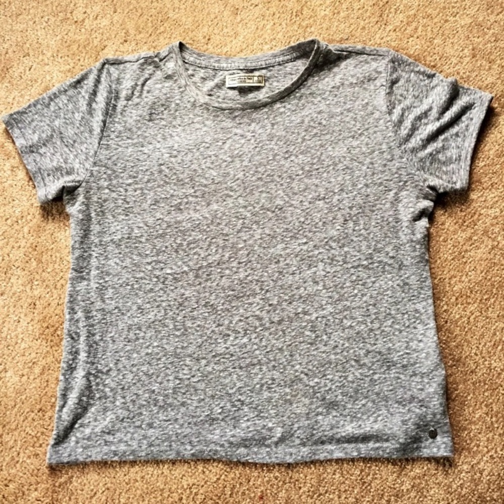 Gray Abercrombie & Fitch Baby Tee